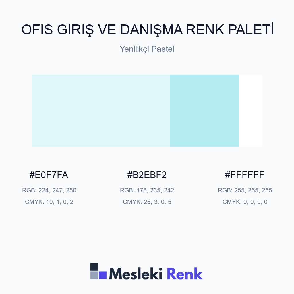 Ofis Giriş ve Danışma Yenilikçi Pastel Renk Paleti