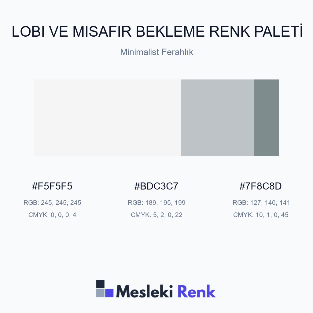 Lobi ve Misafir Bekleme Minimalist Ferahlık Renk Paleti