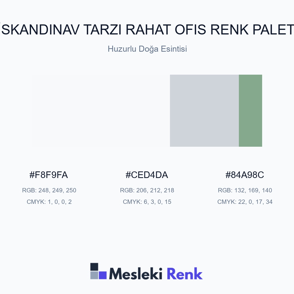 İskandinav Tarzı Rahat Ofis Huzurlu Doğa Esintisi Renk Paleti