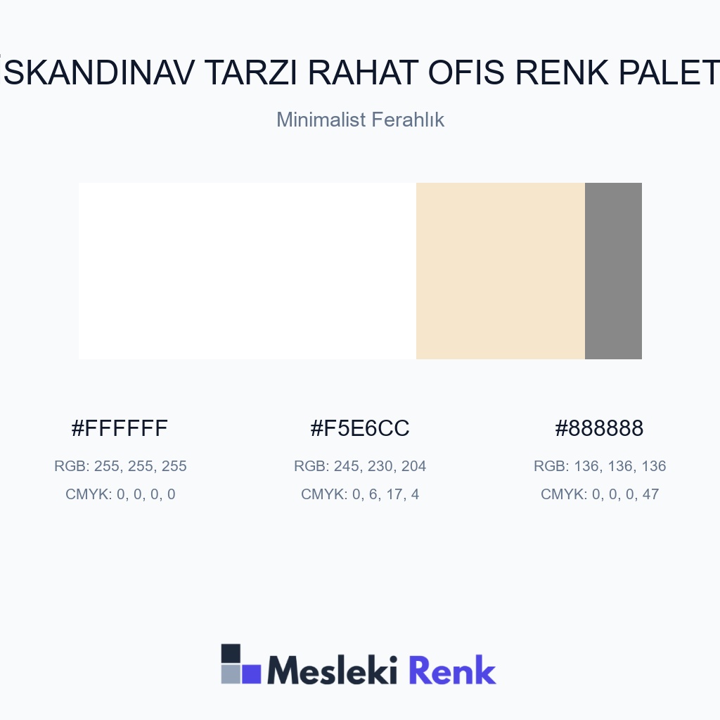 İskandinav Tarzı Rahat Ofis Minimalist Ferahlık Renk Paleti