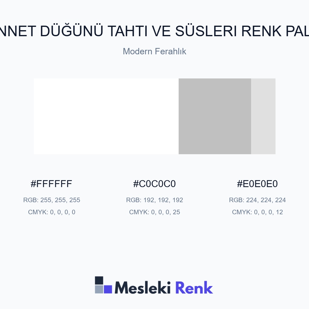 Sünnet Düğünü Tahtı ve Süsleri Modern Ferahlık Renk Paleti