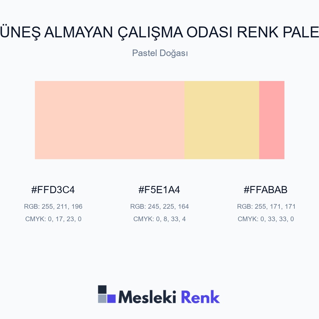 Güneş Almayan Çalışma Odası Pastel Doğası Renk Paleti
