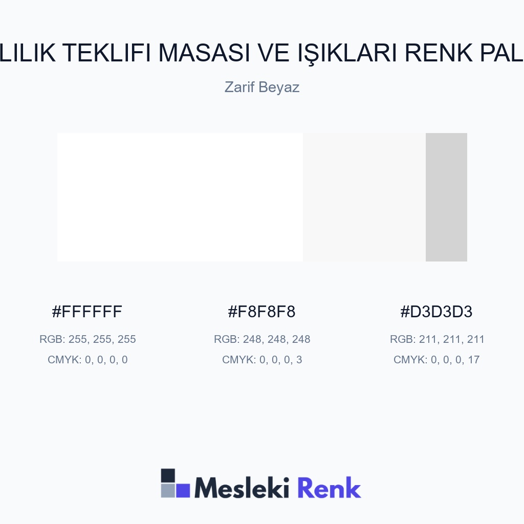 Evlilik Teklifi Masası ve Işıkları Zarif Beyaz Renk Paleti