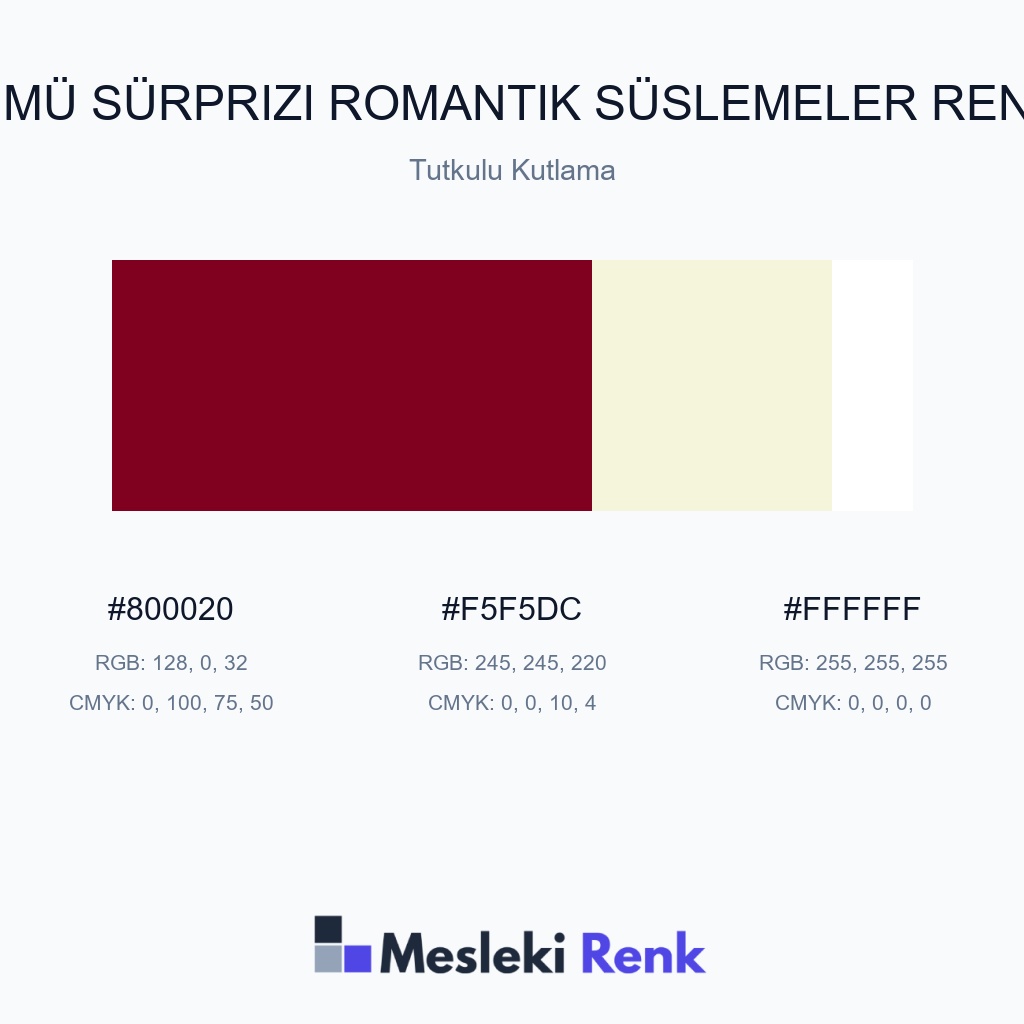 Yıldönümü Sürprizi Romantik Süslemeler Tutkulu Kutlama Renk Paleti