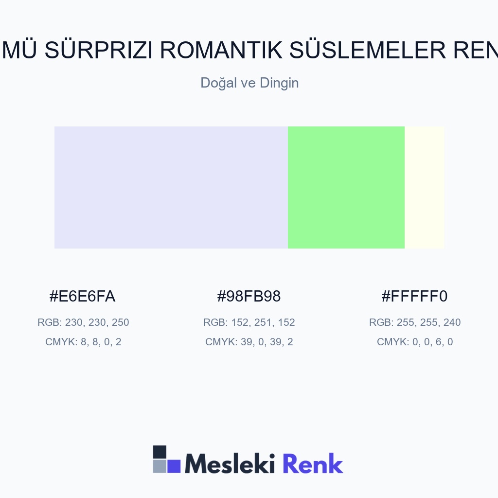 Yıldönümü Sürprizi Romantik Süslemeler Doğal ve Dingin Renk Paleti