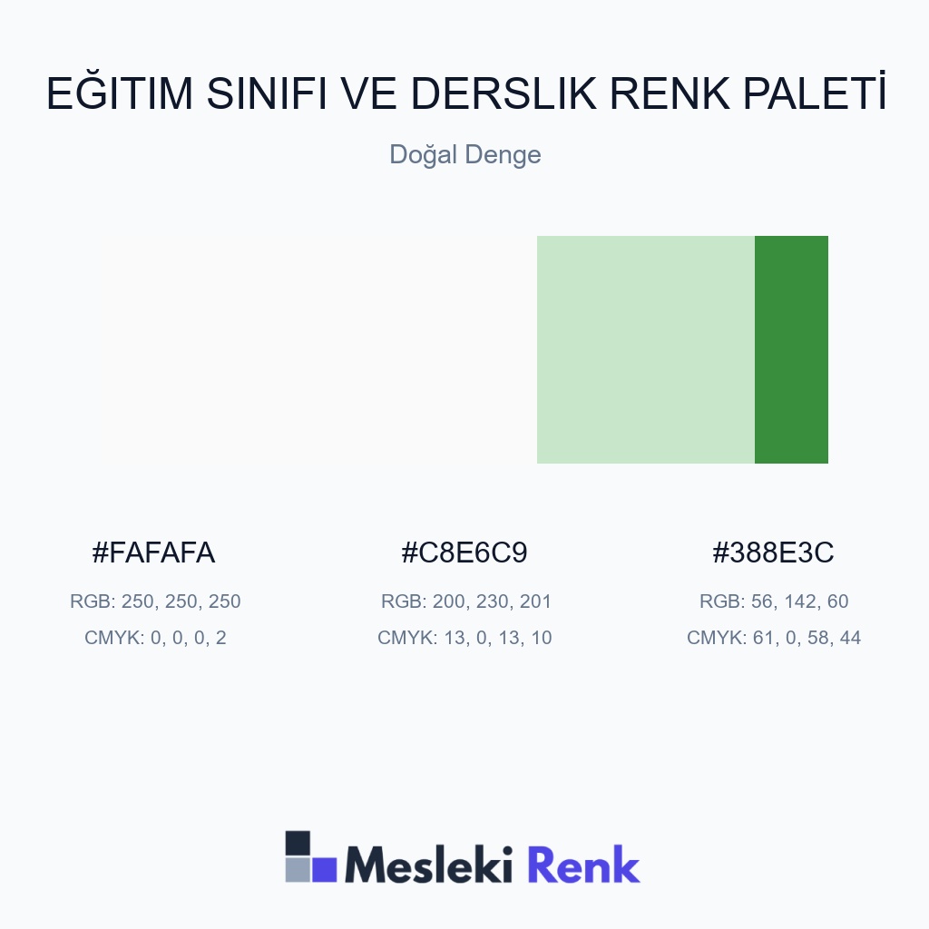 Eğitim Sınıfı ve Derslik Doğal Denge Renk Paleti