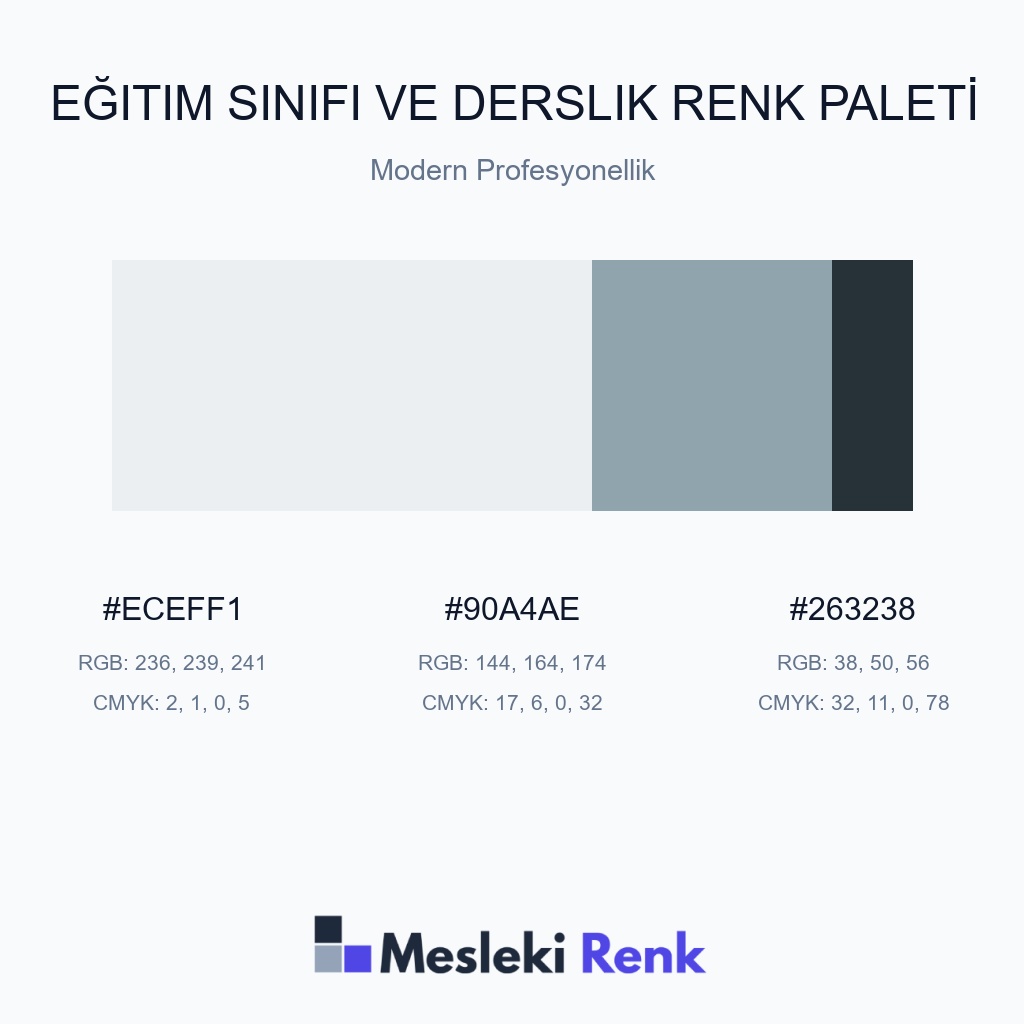 Eğitim Sınıfı ve Derslik Modern Profesyonellik Renk Paleti
