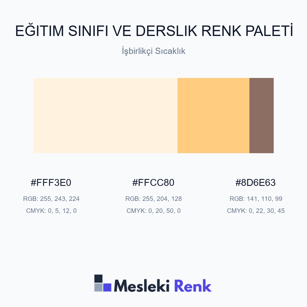 Eğitim Sınıfı ve Derslik İşbirlikçi Sıcaklık Renk Paleti