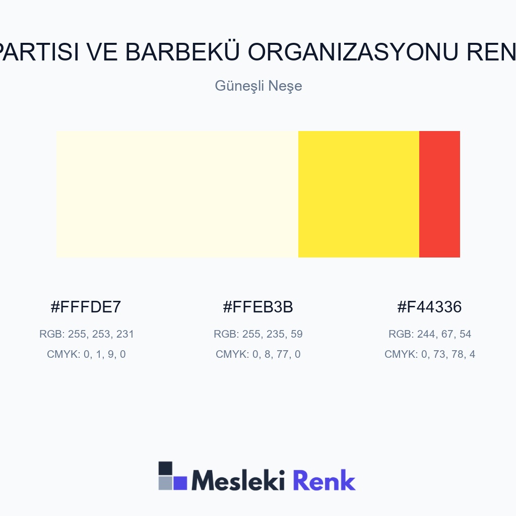 Bahçe Partisi ve Barbekü Organizasyonu Güneşli Neşe Renk Paleti
