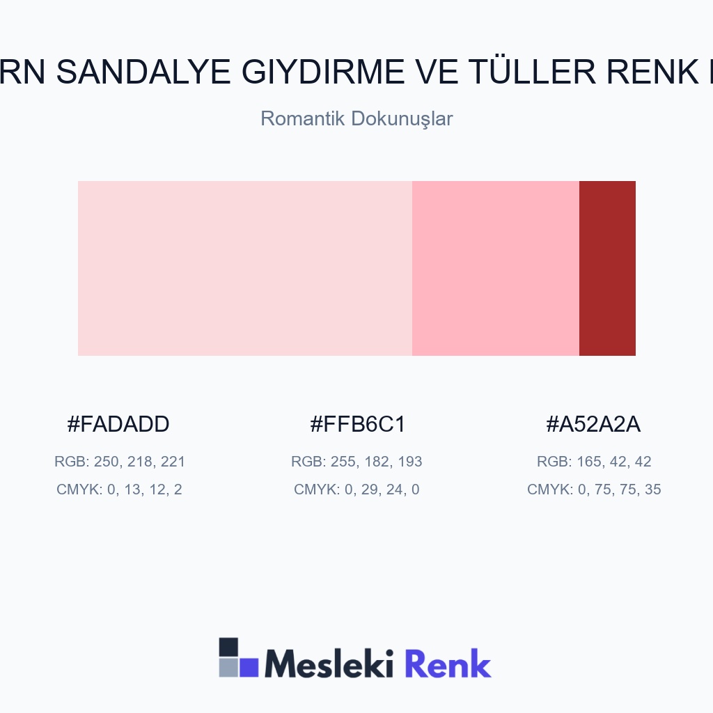 Modern Sandalye Giydirme ve Tüller Romantik Dokunuşlar Renk Paleti