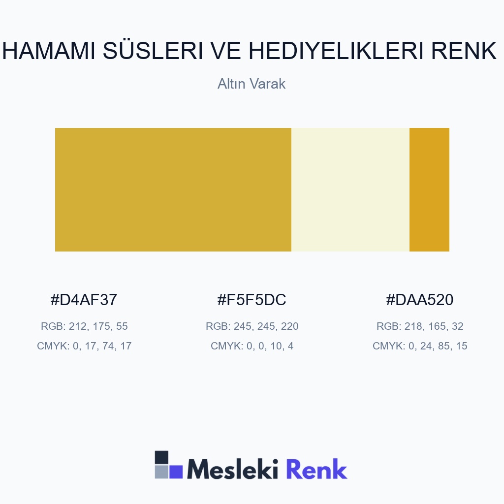 Gelin Hamamı Süsleri ve Hediyelikleri Altın Varak Renk Paleti