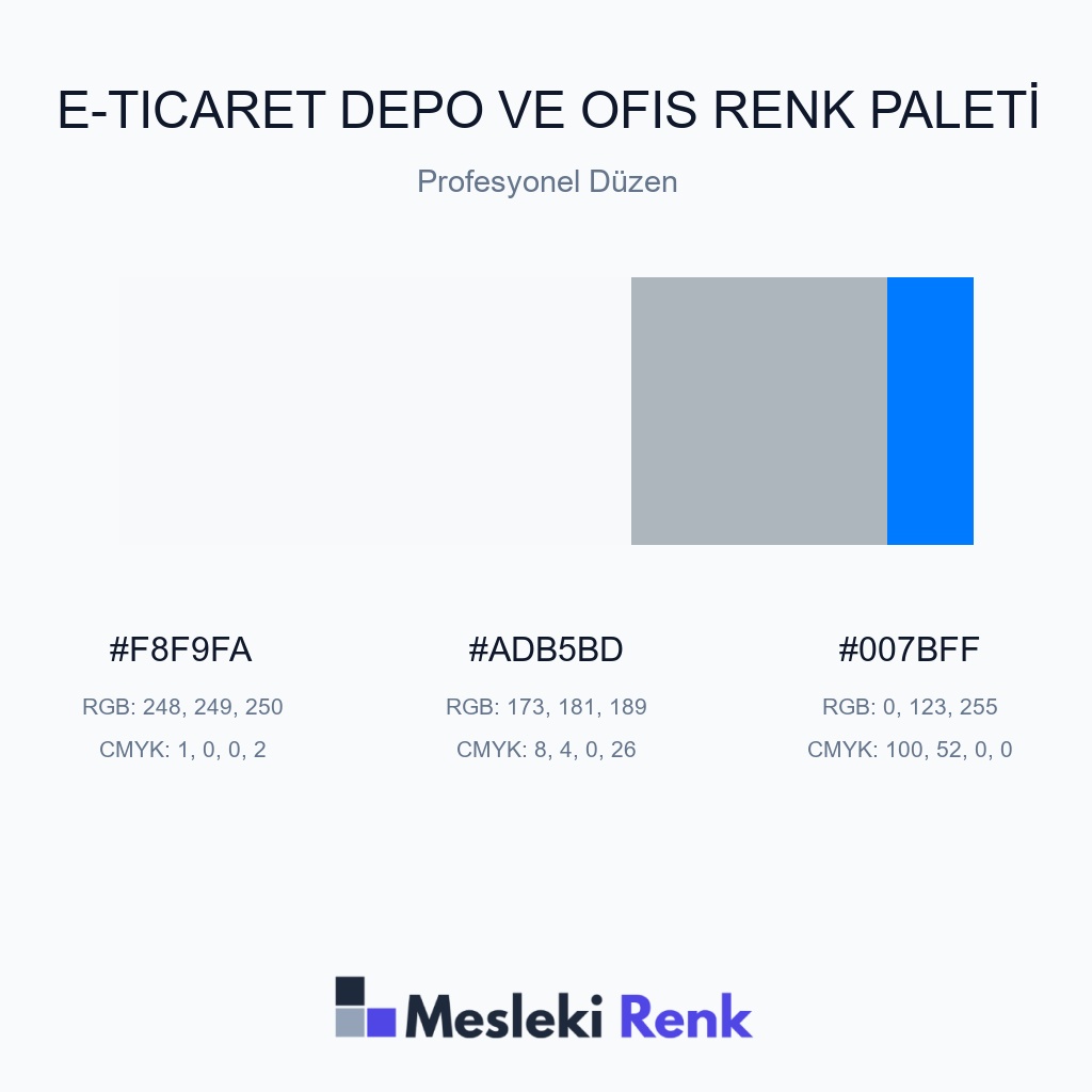 E-Ticaret Depo ve Ofis Profesyonel Düzen Renk Paleti