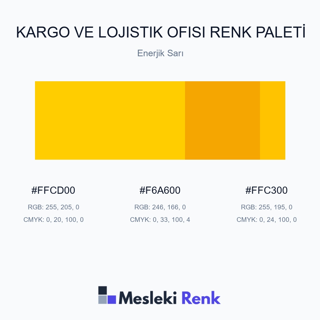Kargo ve Lojistik Ofisi Enerjik Sarı Renk Paleti