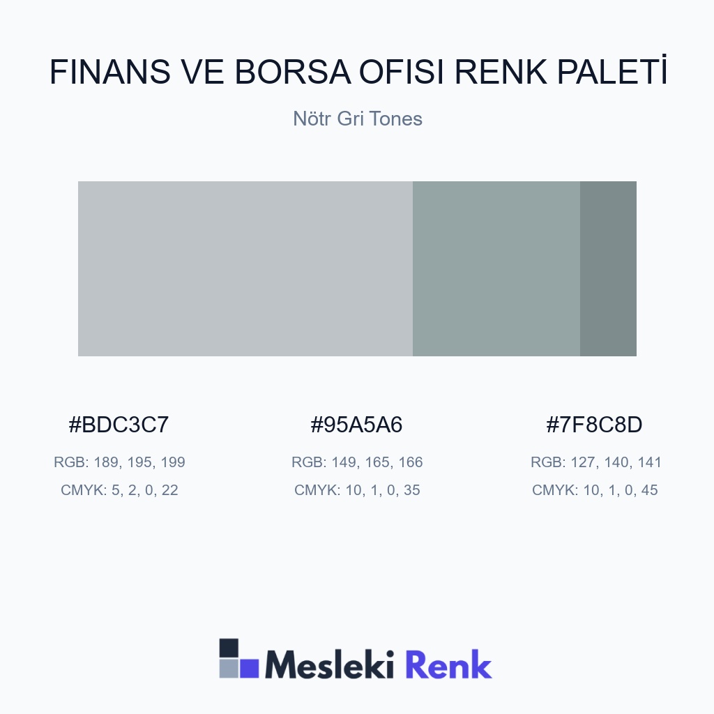 Finans ve Borsa Ofisi Nötr Gri Tones Renk Paleti