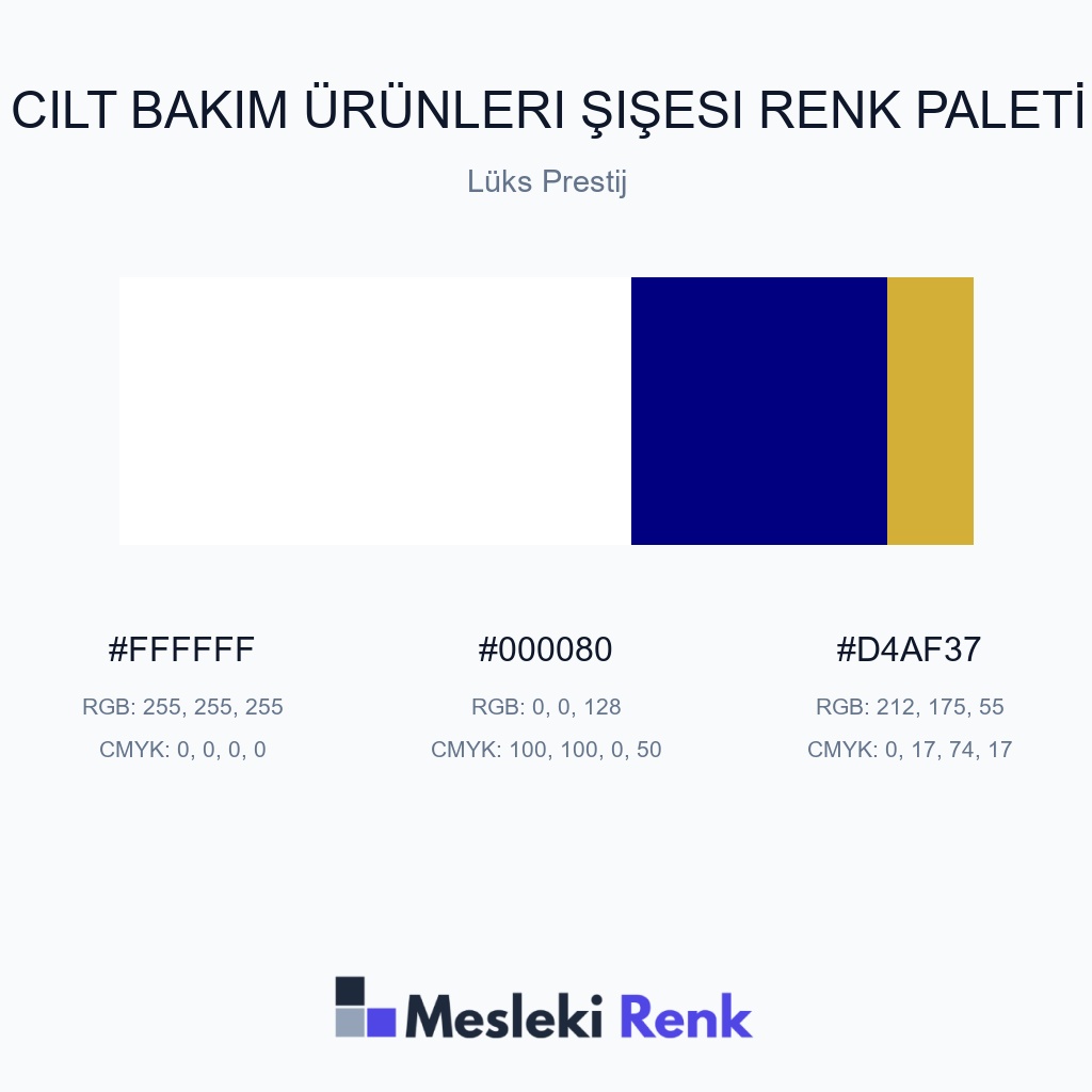 Cilt Bakım Ürünleri Şişesi Lüks Prestij Renk Paleti