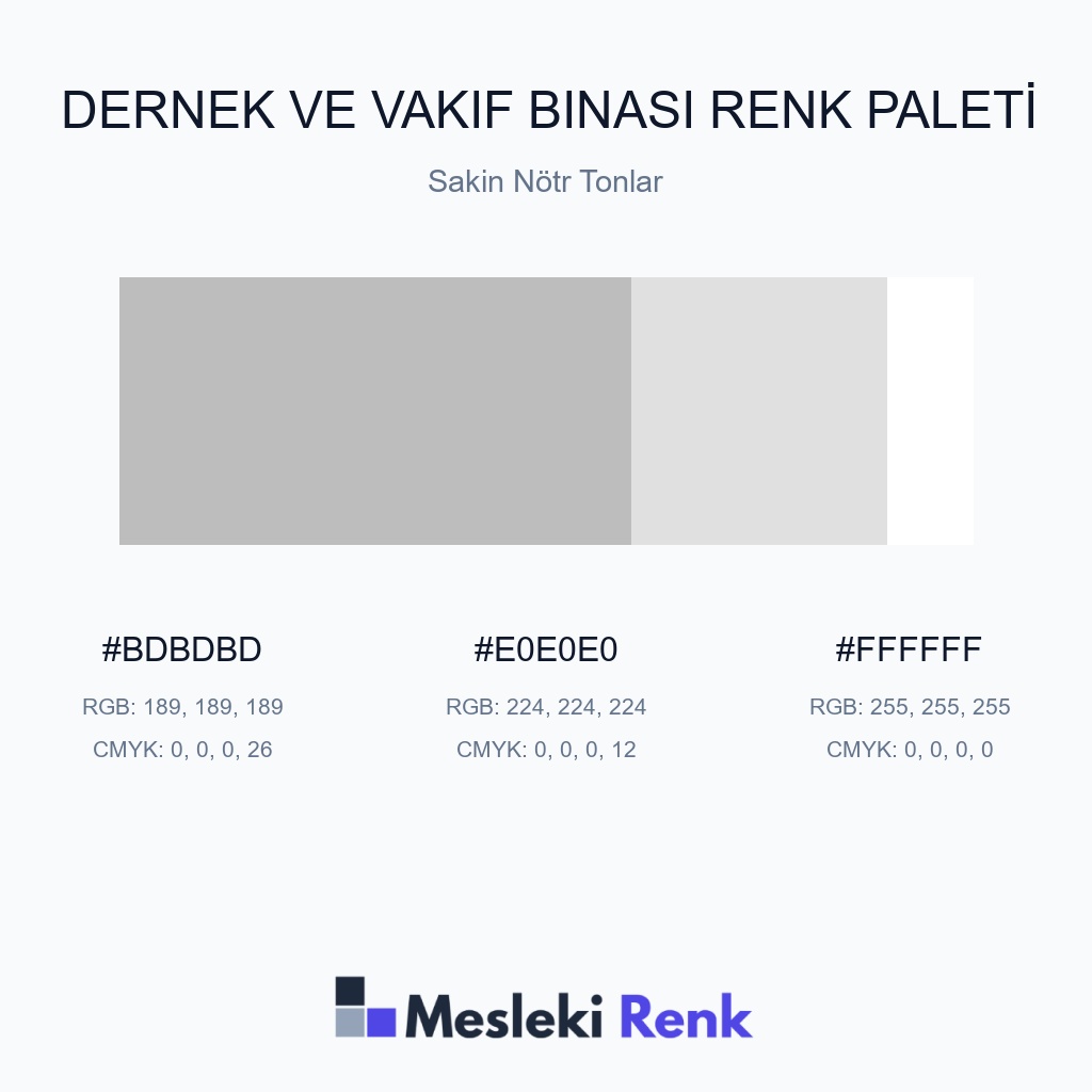 Dernek ve Vakıf Binası Sakin Nötr Tonlar Renk Paleti