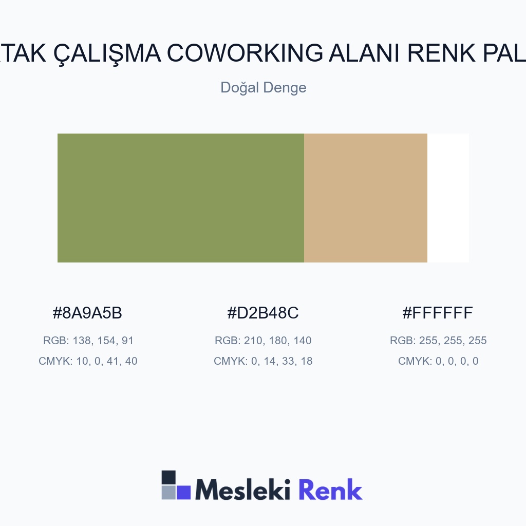 Ortak Çalışma Coworking Alanı Doğal Denge Renk Paleti