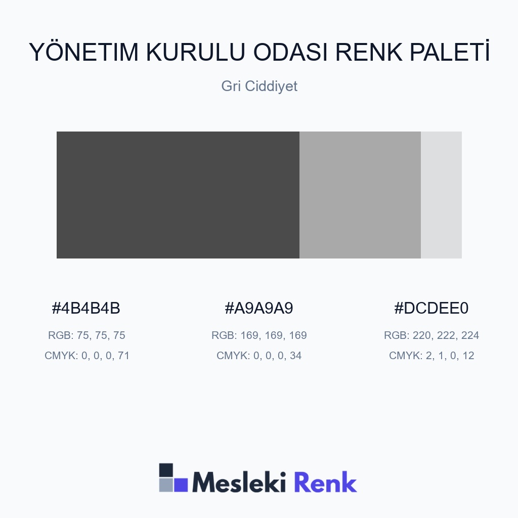 Yönetim Kurulu Odası Gri Ciddiyet Renk Paleti