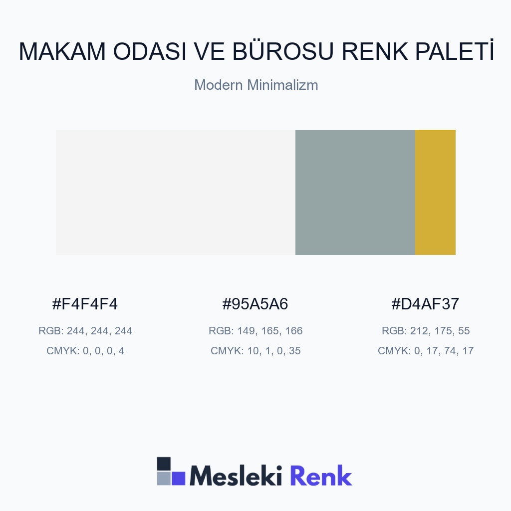 Makam Odası ve Bürosu Modern Minimalizm Renk Paleti