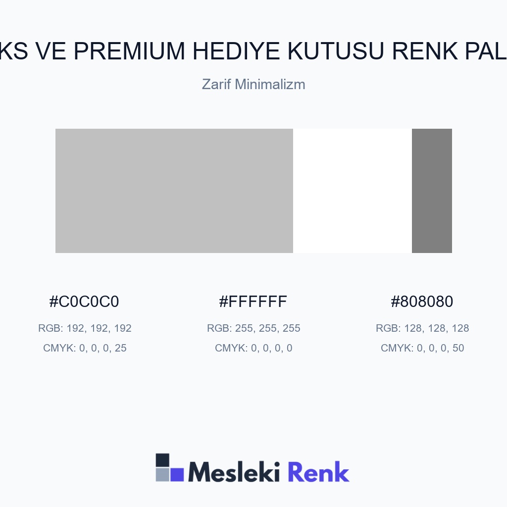 Lüks ve Premium Hediye Kutusu Zarif Minimalizm Renk Paleti
