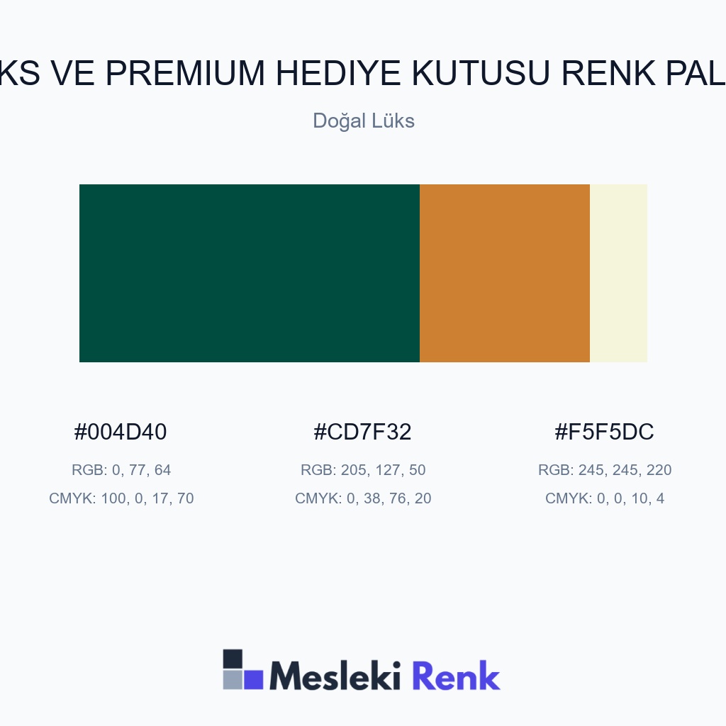 Lüks ve Premium Hediye Kutusu Doğal Lüks Renk Paleti