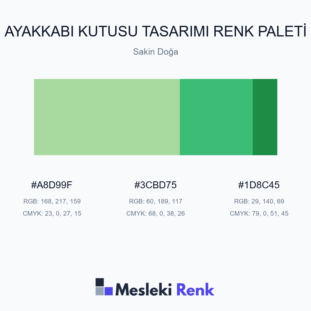 Ayakkabı Kutusu Tasarımı Sakin Doğa Renk Paleti