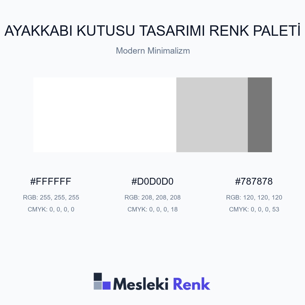 Ayakkabı Kutusu Tasarımı Modern Minimalizm Renk Paleti
