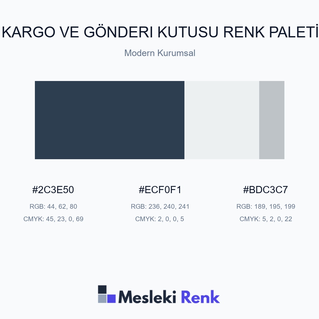 Kargo ve Gönderi Kutusu Modern Kurumsal Renk Paleti