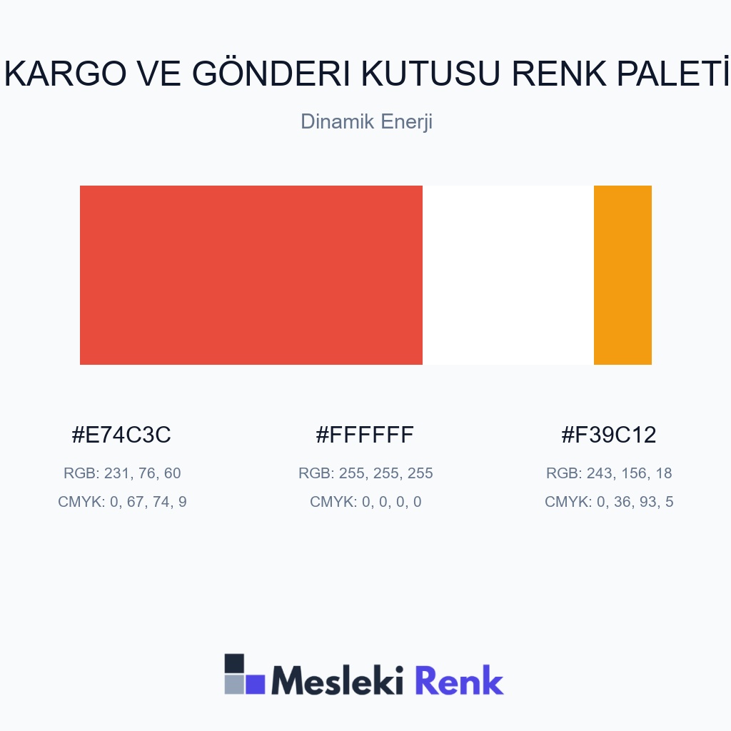Kargo ve Gönderi Kutusu Dinamik Enerji Renk Paleti