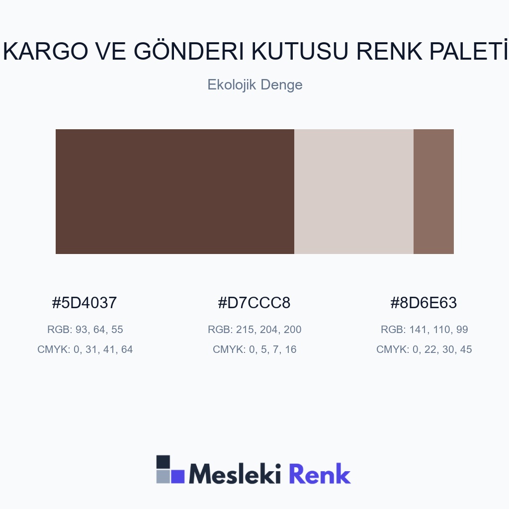 Kargo ve Gönderi Kutusu Ekolojik Denge Renk Paleti