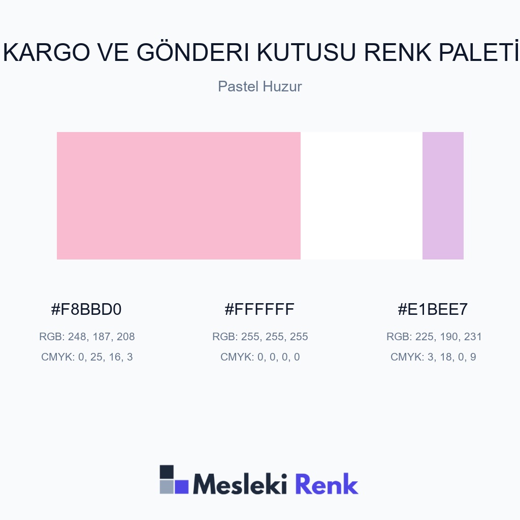 Kargo ve Gönderi Kutusu Pastel Huzur Renk Paleti
