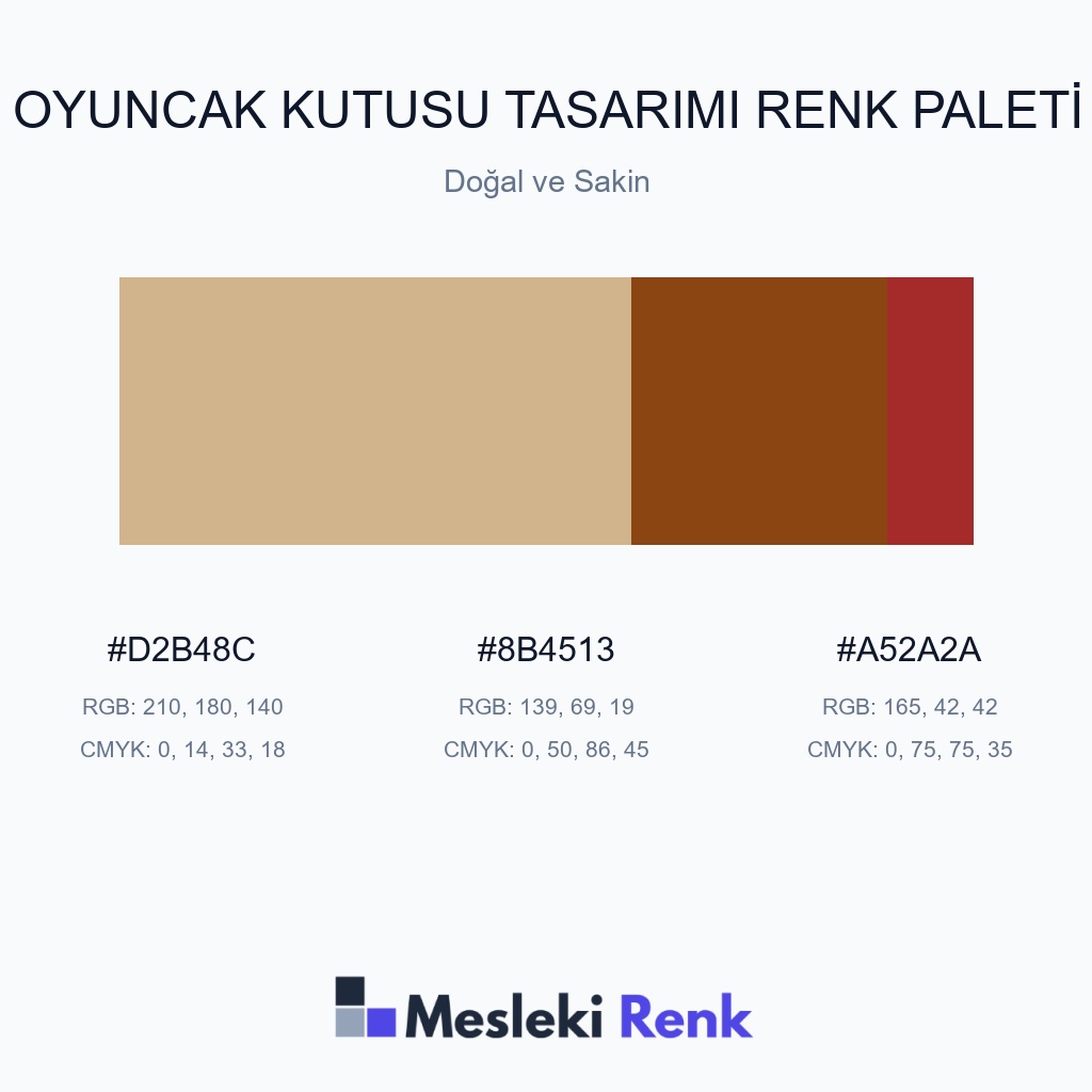 Oyuncak Kutusu Tasarımı Doğal ve Sakin Renk Paleti