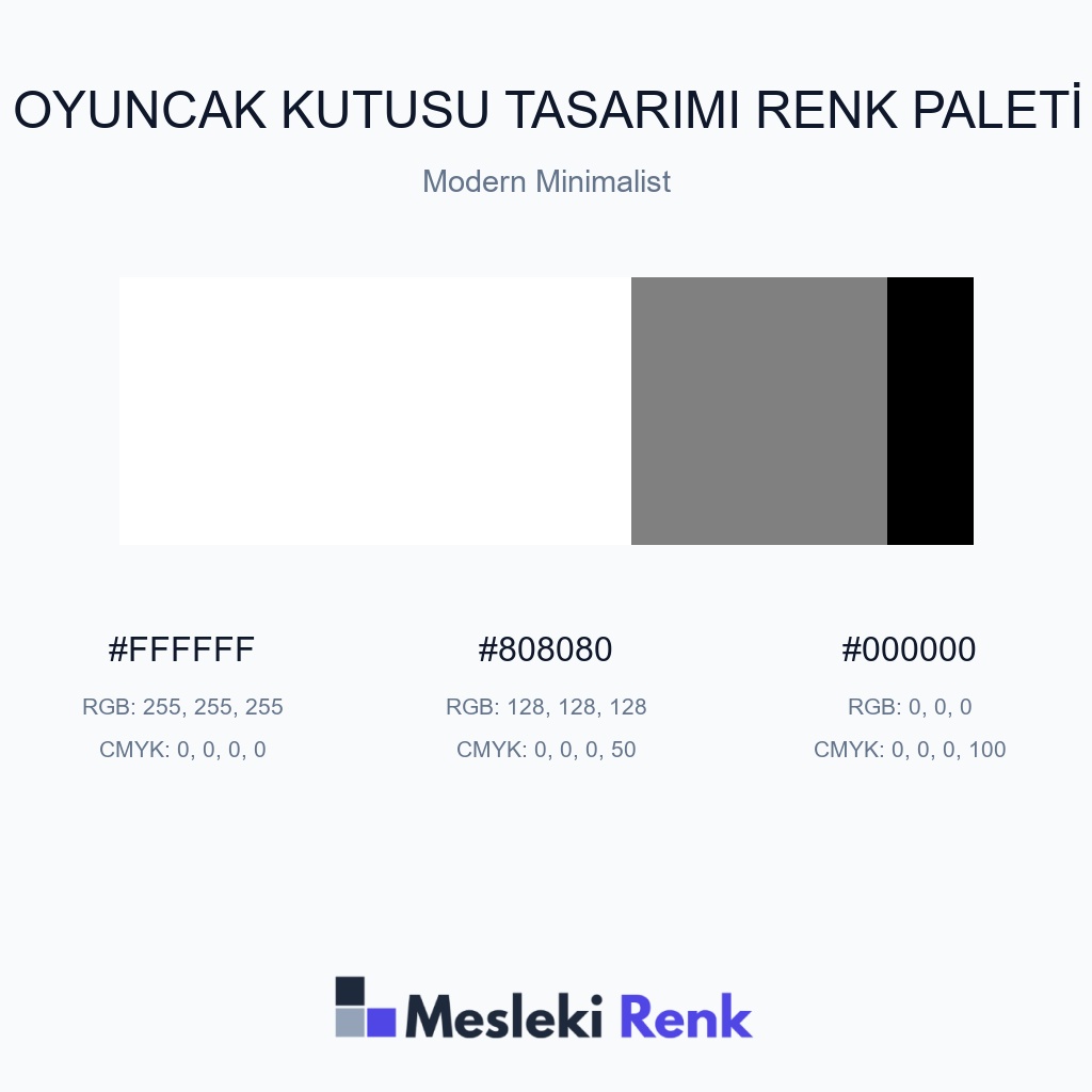 Oyuncak Kutusu Tasarımı Modern Minimalist Renk Paleti