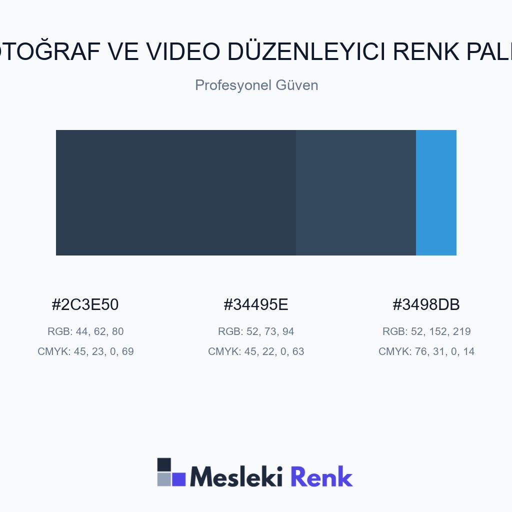 Fotoğraf ve Video Düzenleyici Profesyonel Güven Renk Paleti