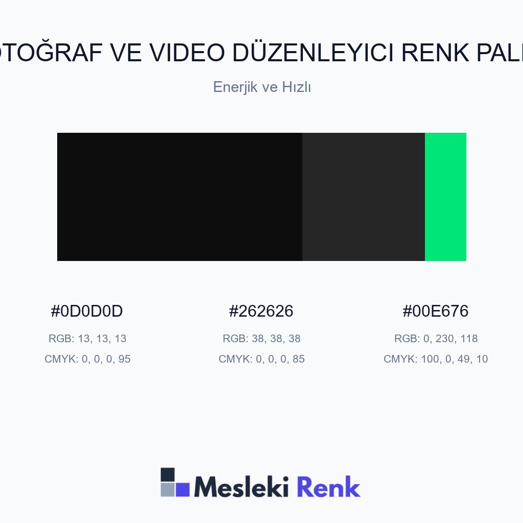 Fotoğraf ve Video Düzenleyici Enerjik ve Hızlı Renk Paleti