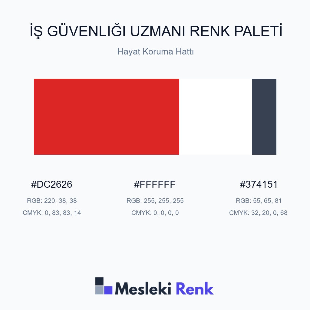 İş Güvenliği Uzmanı Hayat Koruma Hattı Renk Paleti