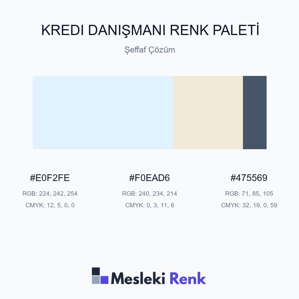 Kredi Danışmanı Şeffaf Çözüm Renk Paleti