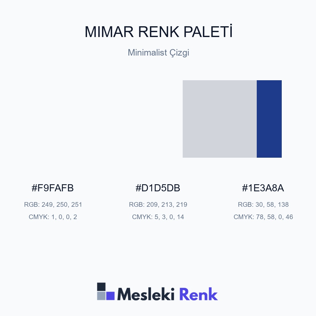 Mimar Minimalist Çizgi Renk Paleti