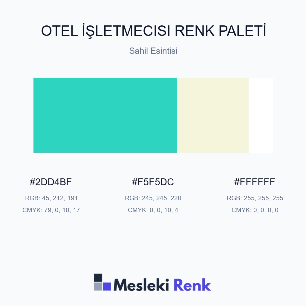 Otel İşletmecisi Sahil Esintisi Renk Paleti