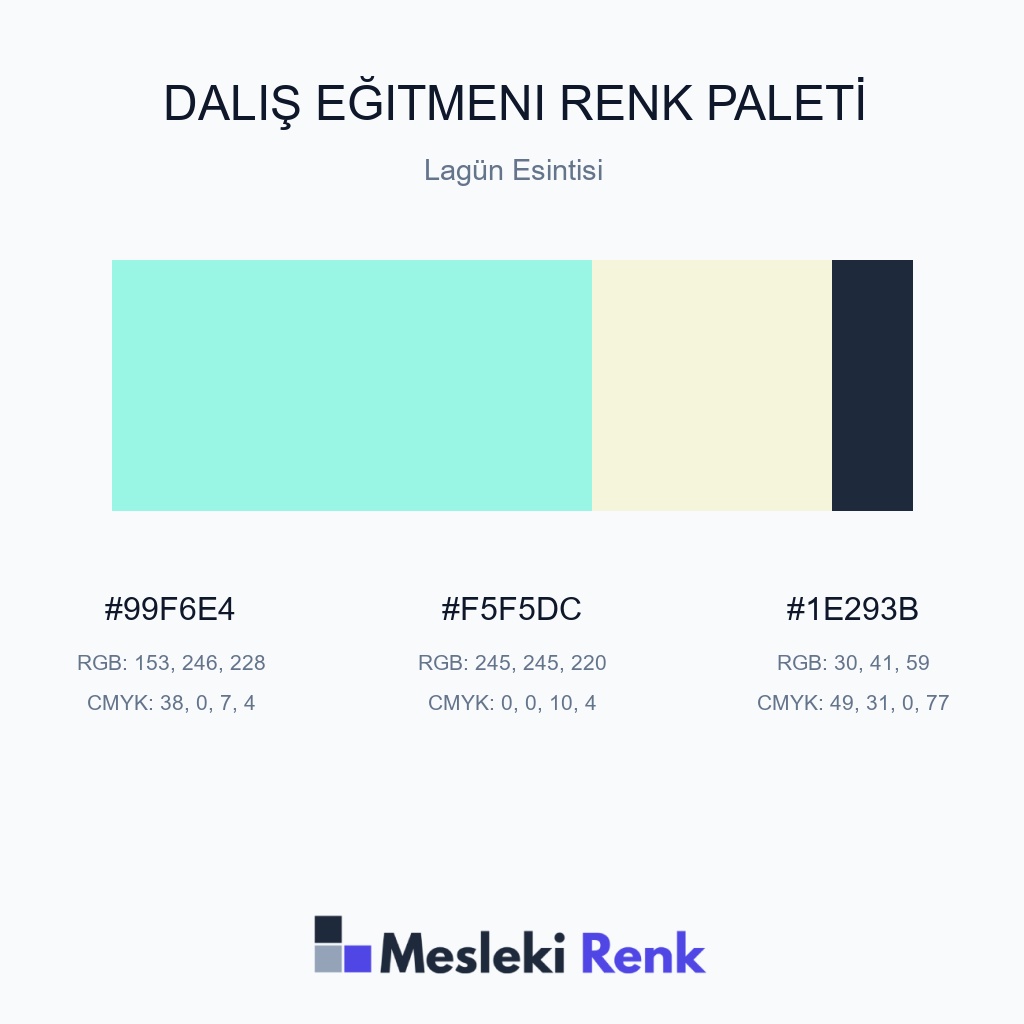 Dalış Eğitmeni Lagün Esintisi Renk Paleti