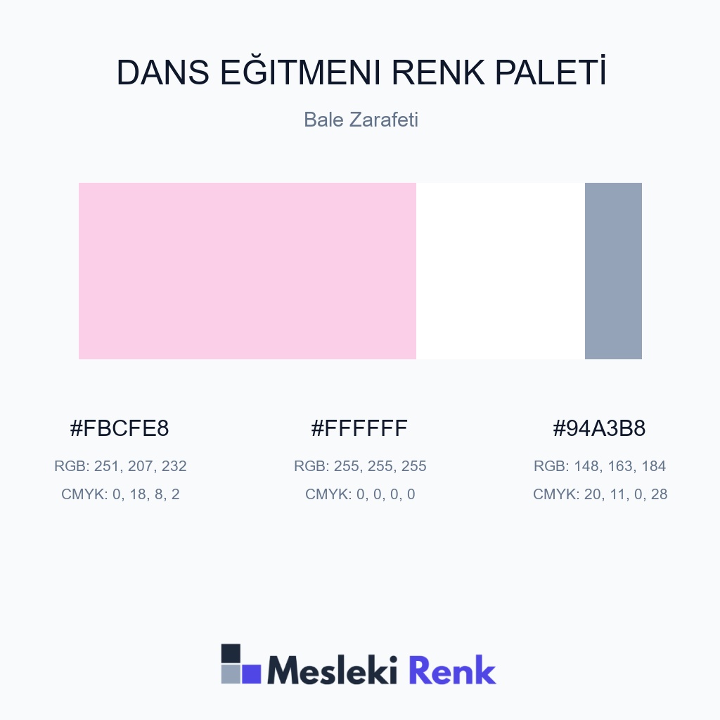 Dans Eğitmeni Bale Zarafeti Renk Paleti