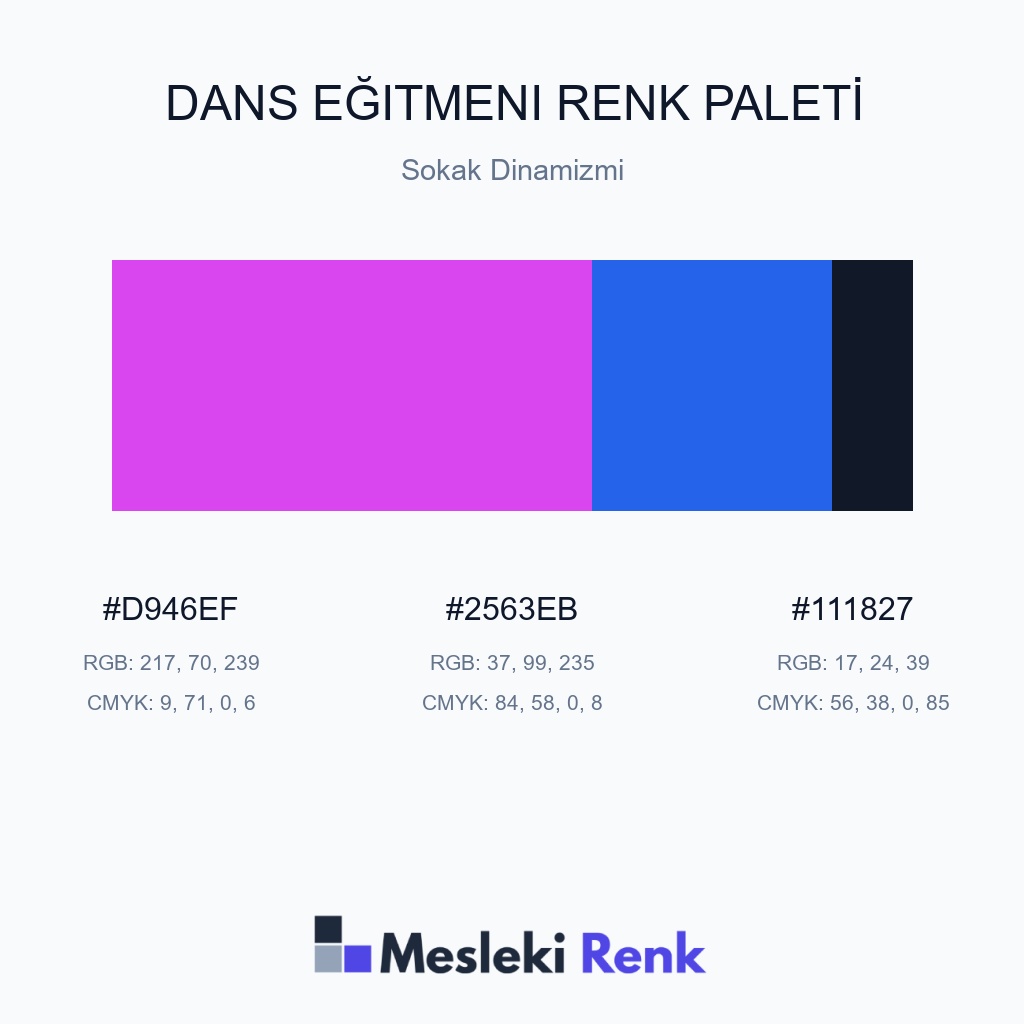 Dans Eğitmeni Sokak Dinamizmi Renk Paleti