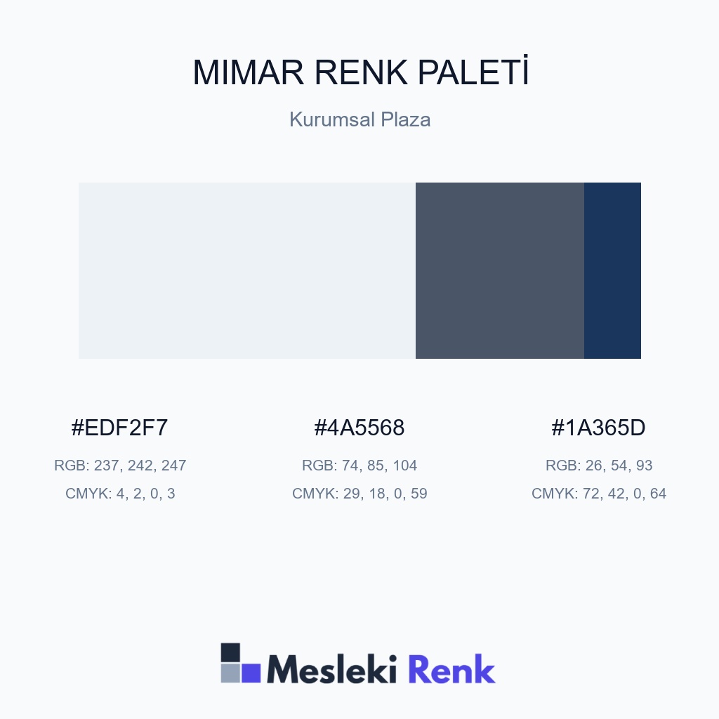 Mimar Kurumsal Plaza Renk Paleti