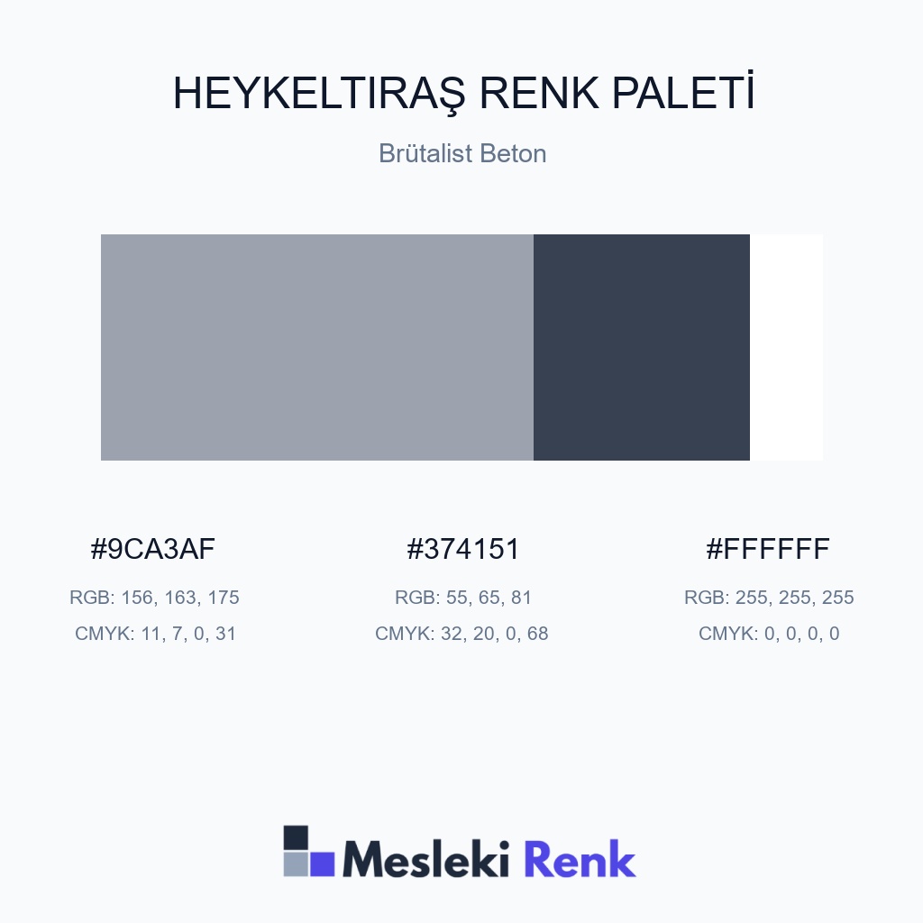 Heykeltıraş Brütalist Beton Renk Paleti