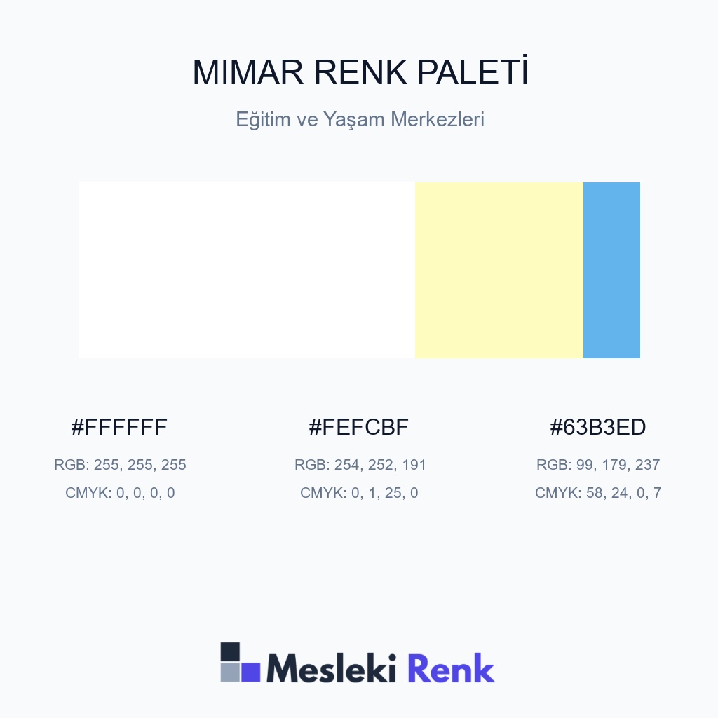 Mimar Eğitim ve Yaşam Merkezleri Renk Paleti