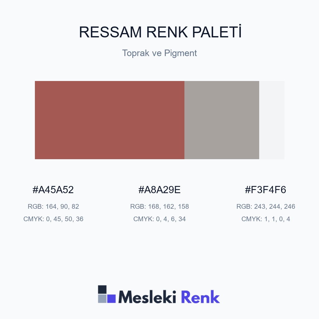 Ressam Toprak ve Pigment Renk Paleti