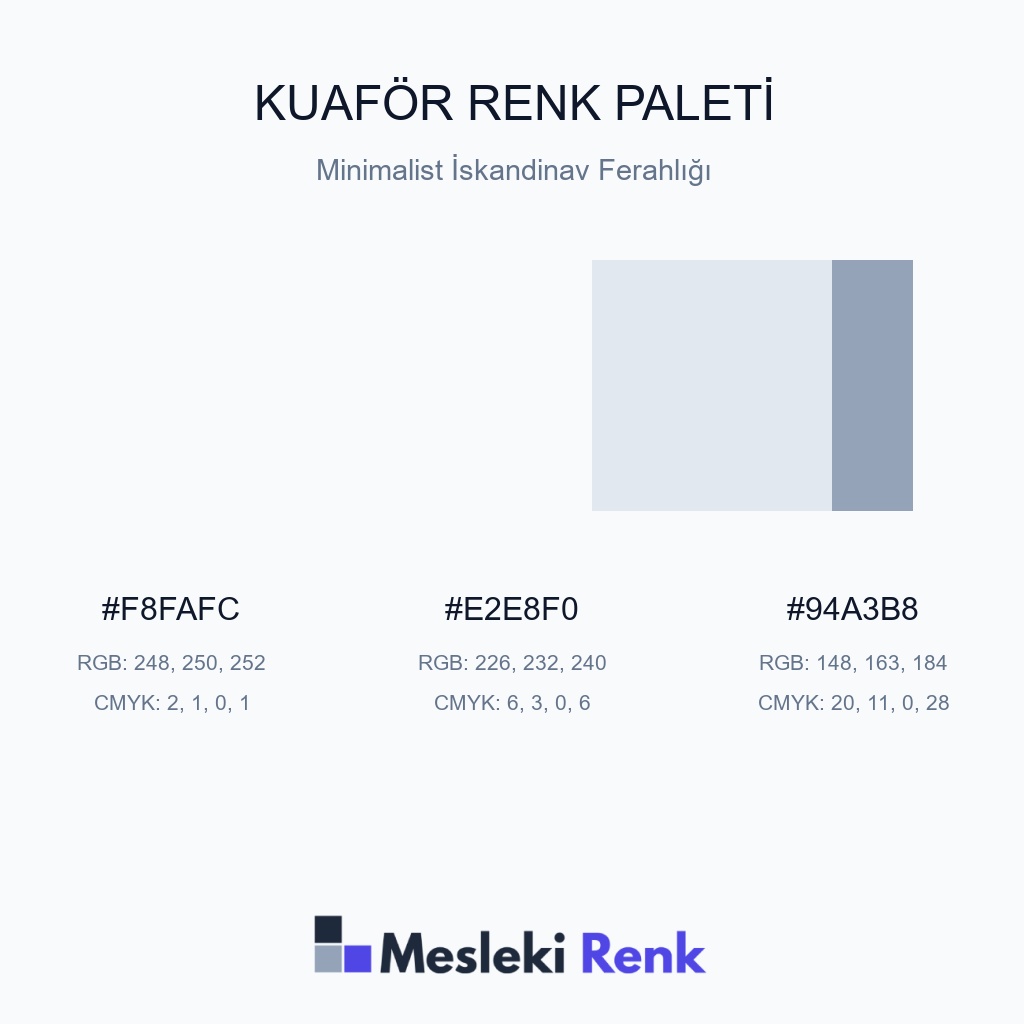 Kuaför Minimalist İskandinav Ferahlığı Renk Paleti