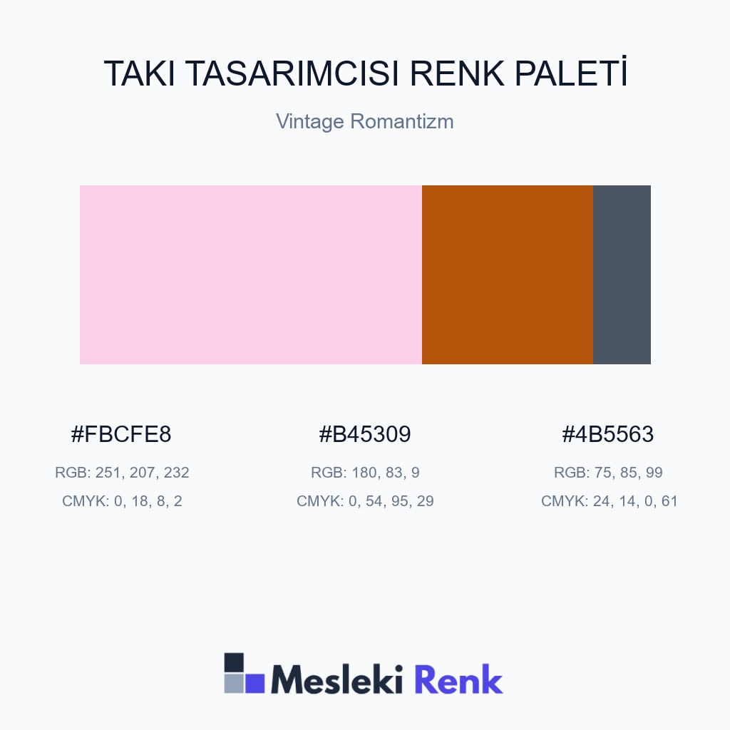 Takı Tasarımcısı Vintage Romantizm Renk Paleti