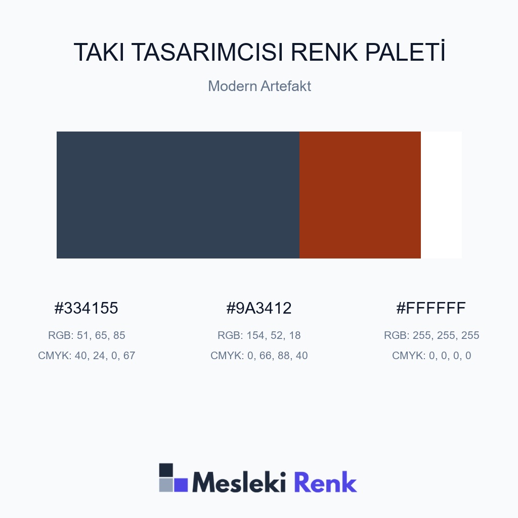 Takı Tasarımcısı Modern Artefakt Renk Paleti