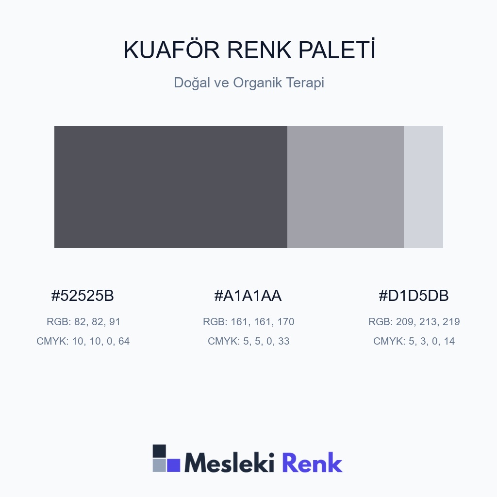 Kuaför Doğal ve Organik Terapi Renk Paleti